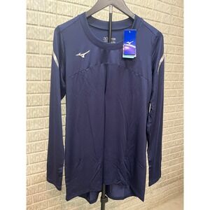 Mizuno Volleyball Long Sleeve Shirt Women's‎ XL Navy Blue Athletic Top